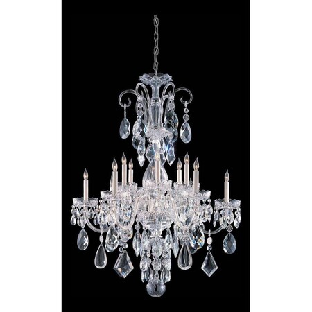 Crystorama Twelve Light Polished Chrome Up Chandelier 1045-CH-CL-MWP